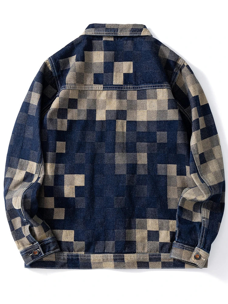 Chaqueta vaquera de cuadros vintage