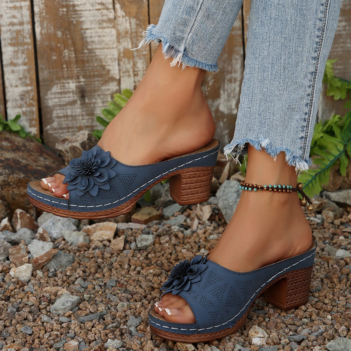 Sandalias con plataforma para mujer