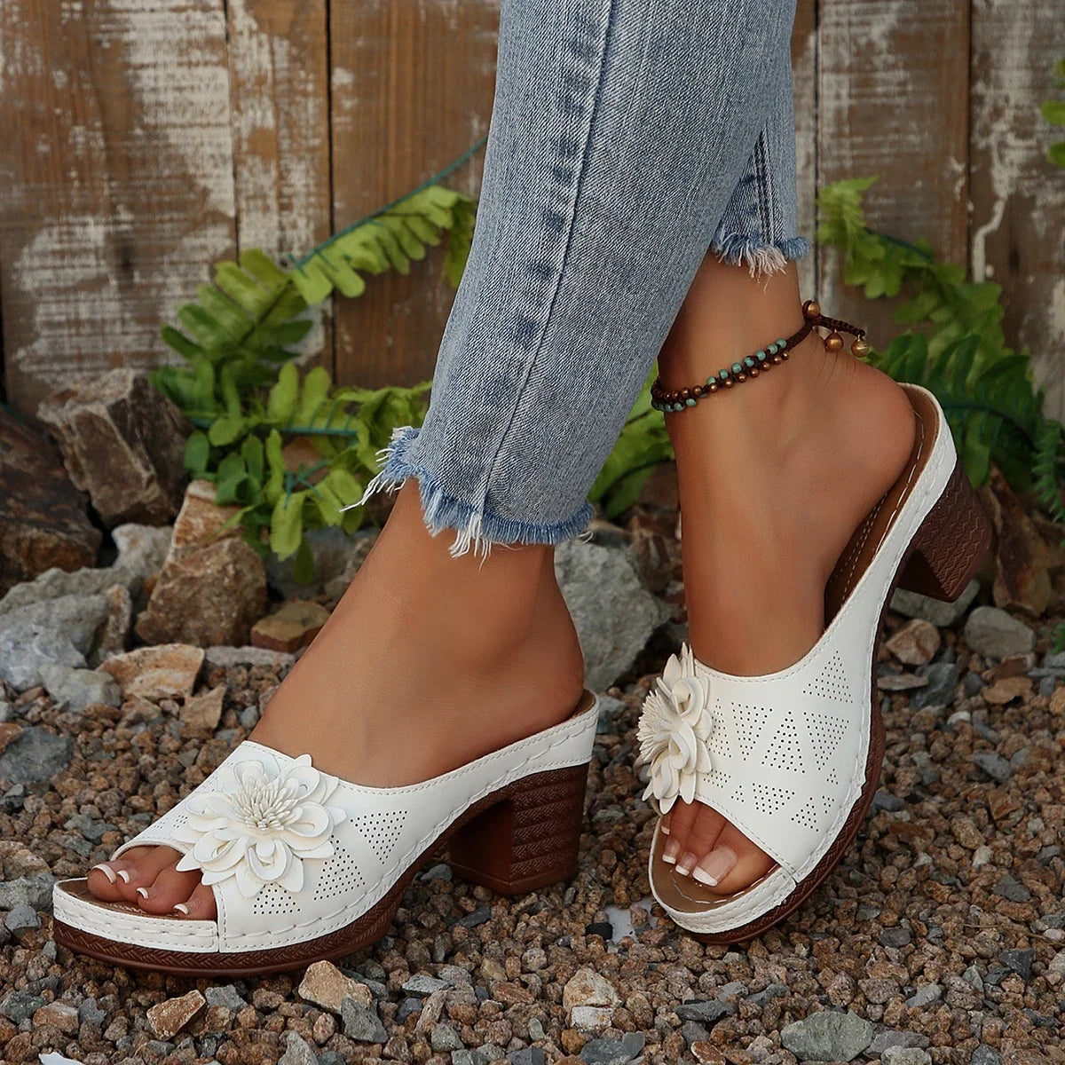 Sandalias con plataforma para mujer