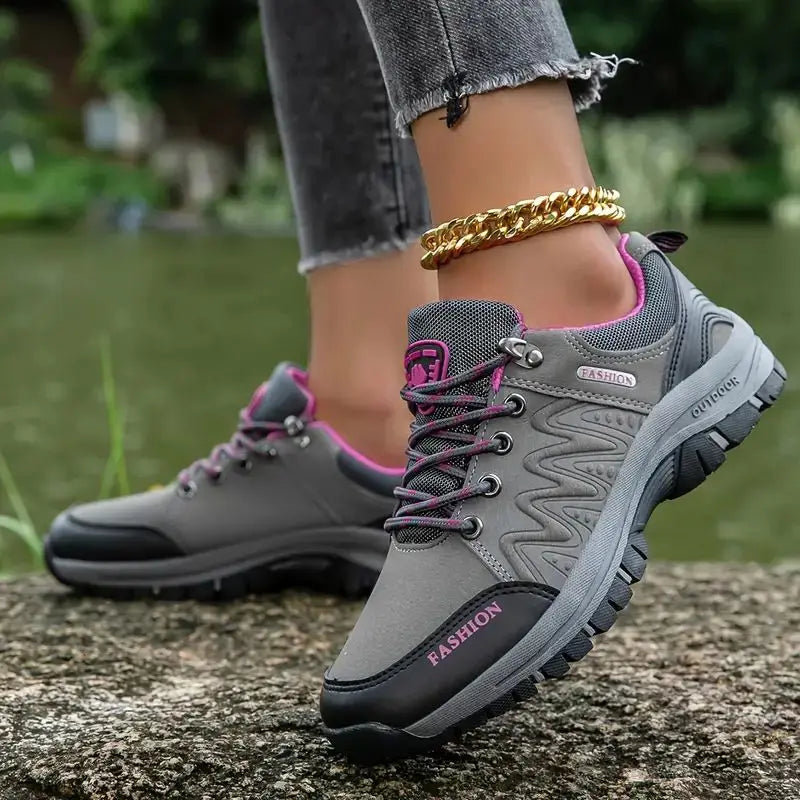 Zapatillas para montañismo antideslizante para mujer