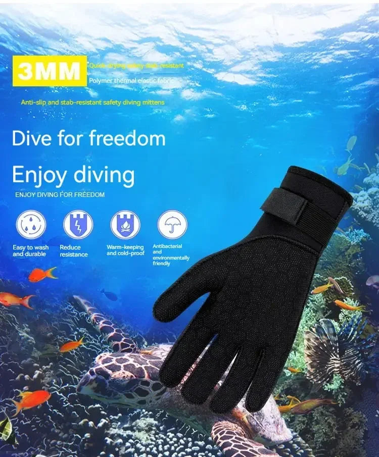 Guantes de neopreno antideslizantes térmicos de 3mm