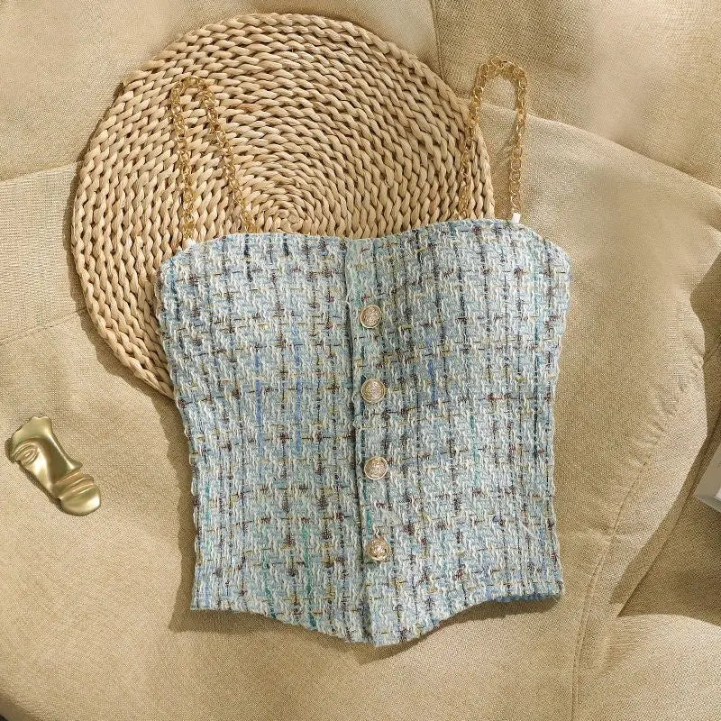 Chaleco estilo top con estampado