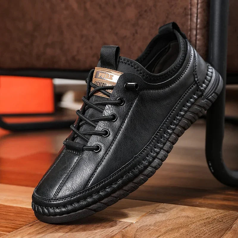 Zapatos informales de cuero hechos a mano para hombre