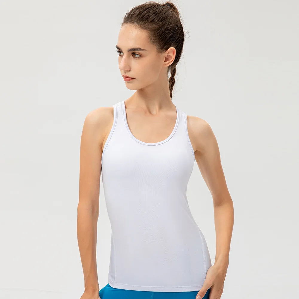 Camiseta deportiva sin mangas para mujer