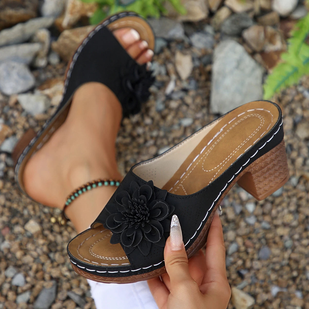 Sandalias con plataforma para mujer