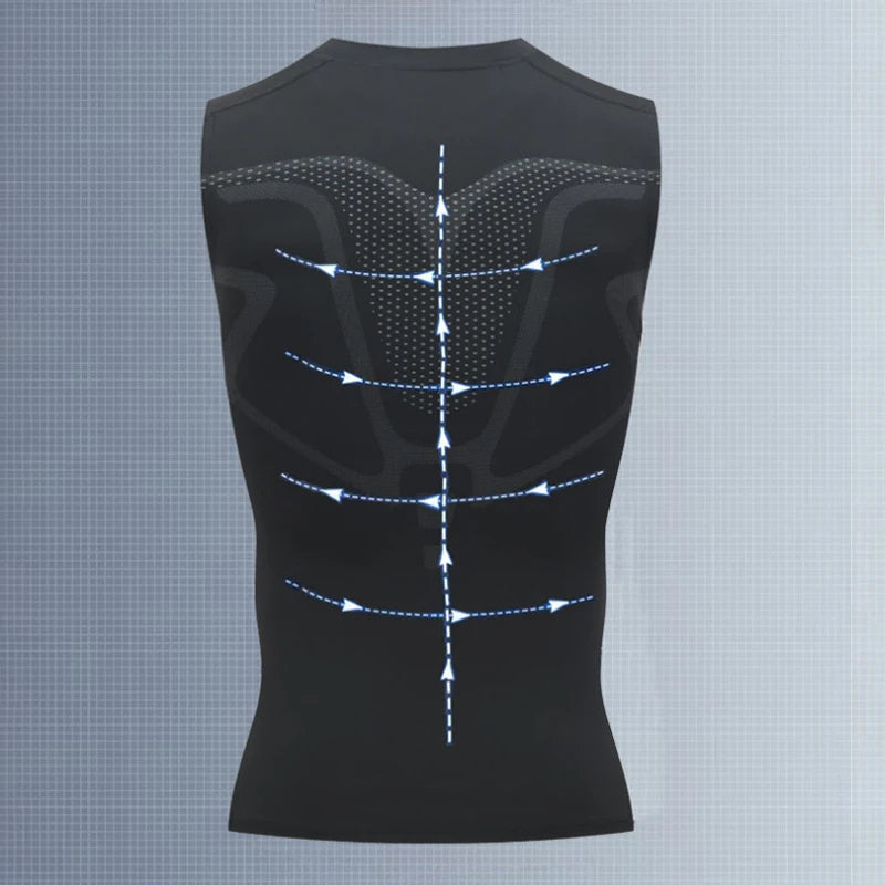 Camiseta sin mangas de compresión para hombre
