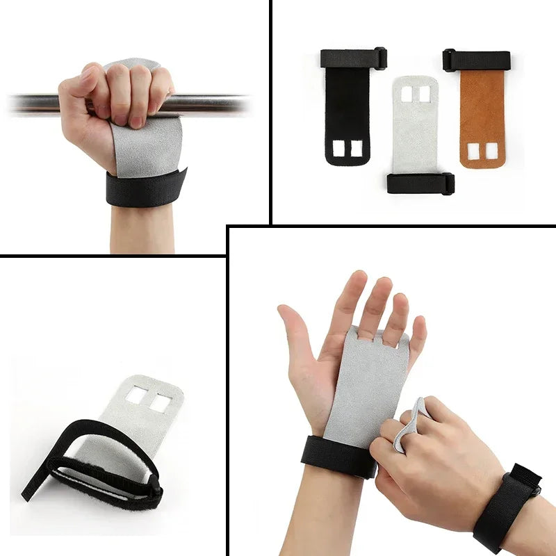 Par de protectores de palma de cuero sintético