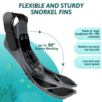 Aletas de snorkel con hebillas ajustables