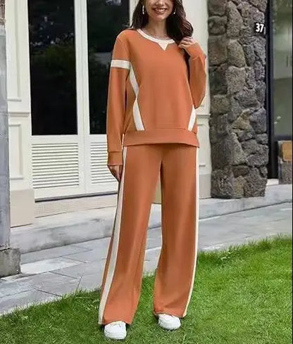Conjunto de chándal de sudadera de cuello redondo