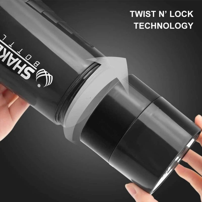 Shaker de proteínas de 600ml con separadores