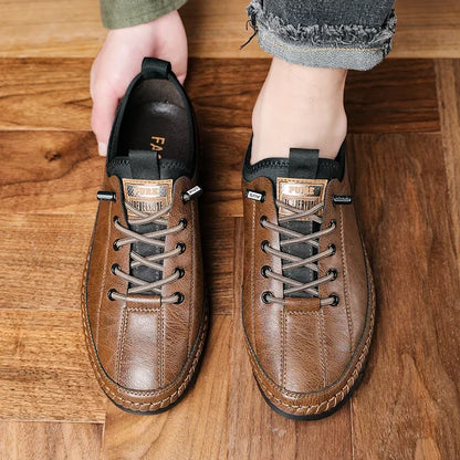 Zapatos informales de cuero hechos a mano para hombre