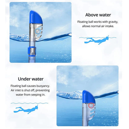 Máscaras de buceo Juego de máscara de snorkel antiniebla plegable