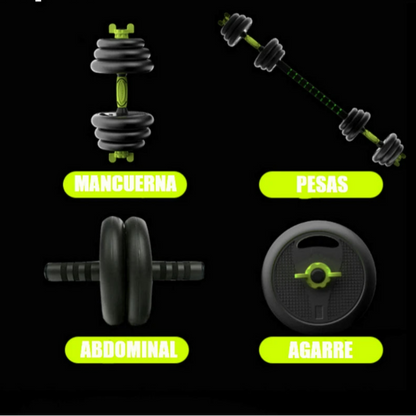 Kit de mancuernas regulables (juego de 10 kg, 15 kg, 20 kg, 30 kg, 40 kg)
