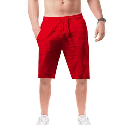 Pantalones holgados de algodón y lino para hombre