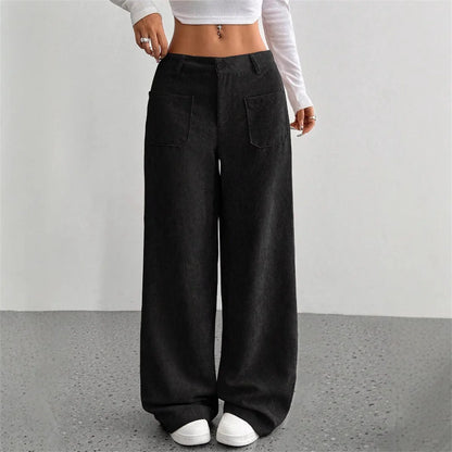 Pantalón de pana con piernas anchas