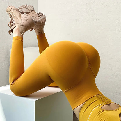 Nuevas mallas deportivas Push Up sin costuras para mujer