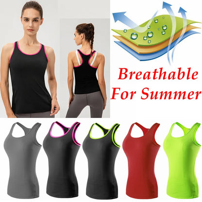 Camiseta deportiva sin mangas para mujer