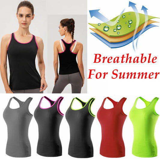 Camiseta deportiva sin mangas para mujer
