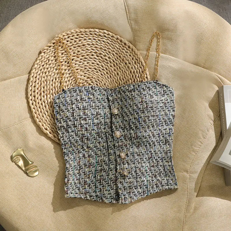 Chaleco estilo top con estampado