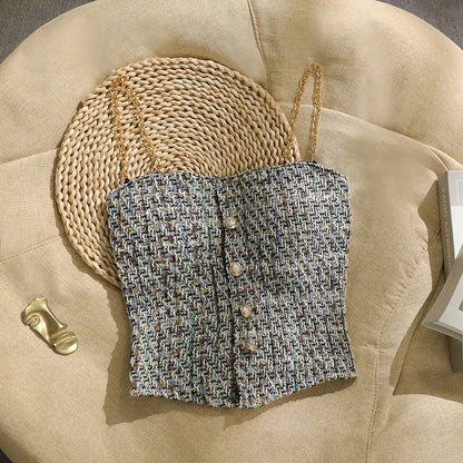 Chaleco estilo top con estampado