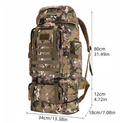 Mochila mimetizada para acampar al aire libre de 100L