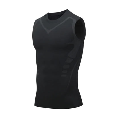 Camiseta sin mangas de compresión para hombre