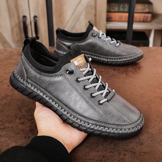 Zapatos informales de cuero hechos a mano para hombre