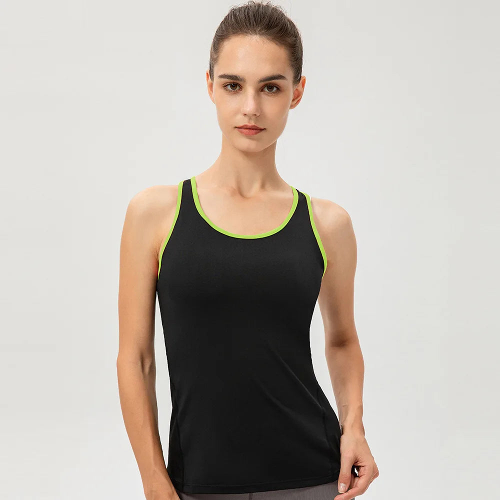 Camiseta deportiva sin mangas para mujer
