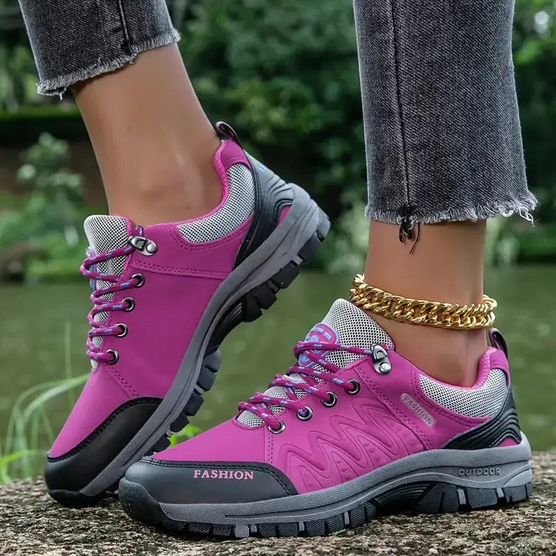 Zapatillas para montañismo antideslizante para mujer