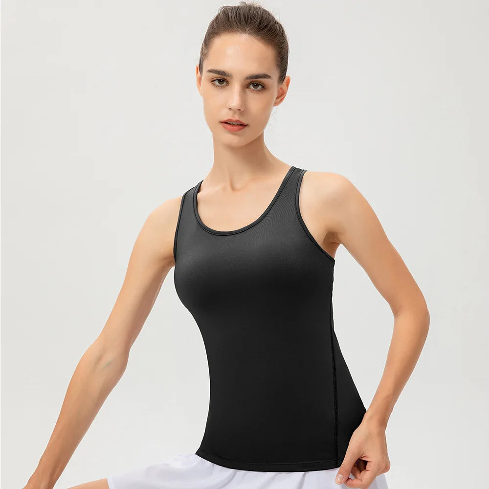 Camiseta deportiva sin mangas para mujer