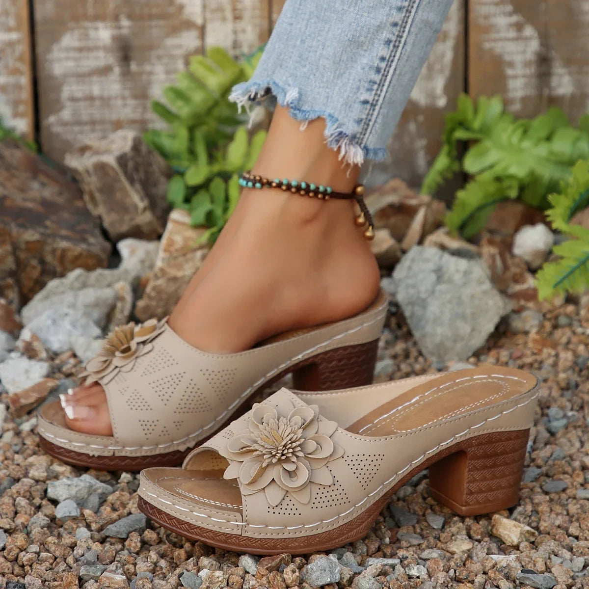 Sandalias con plataforma para mujer