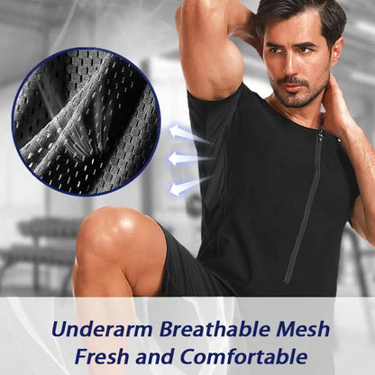 Traje de alta compresión con efecto sauna para hombre