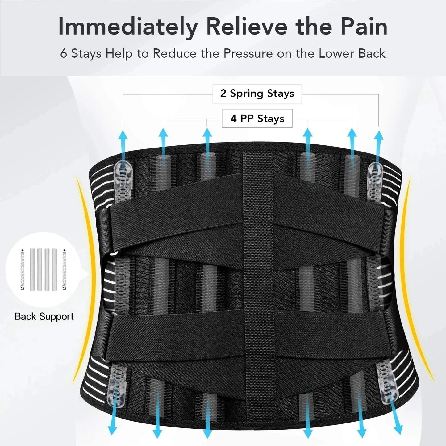 Faja de soporte lumbar ajustable