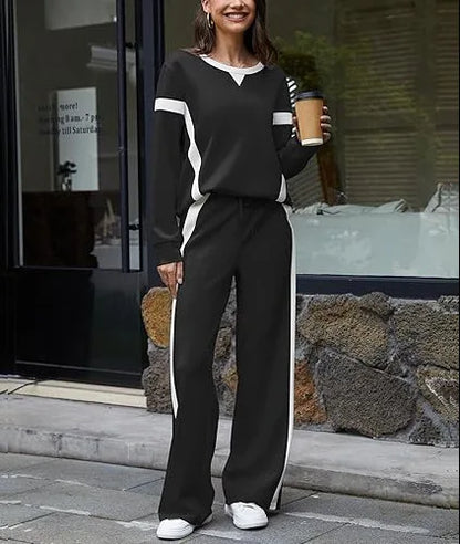 Conjunto de chándal de sudadera de cuello redondo