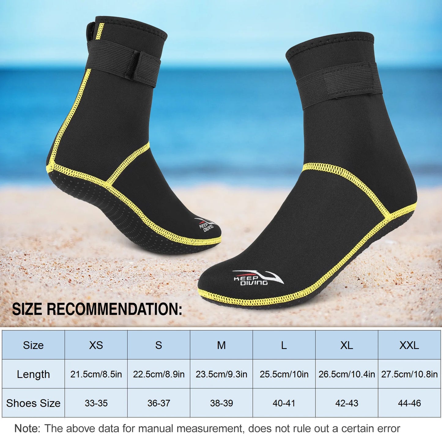 Calcetines de buceo de neopreno de 3mm