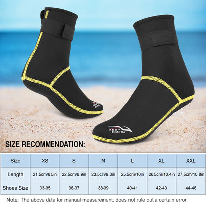 Calcetines de buceo de neopreno de 3mm