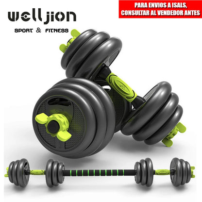 Kit de mancuernas regulables (juego de 10 kg, 15 kg, 20 kg, 30 kg, 40 kg)