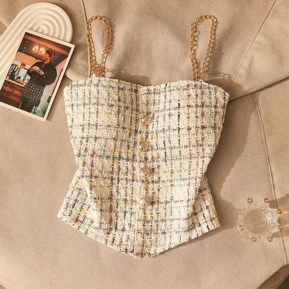 Chaleco estilo top con estampado