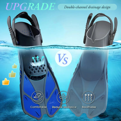 Aletas de snorkel con hebillas ajustables