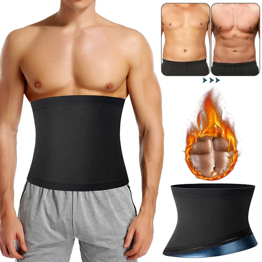 Faja de alta compresión con efecto sauna para hombre