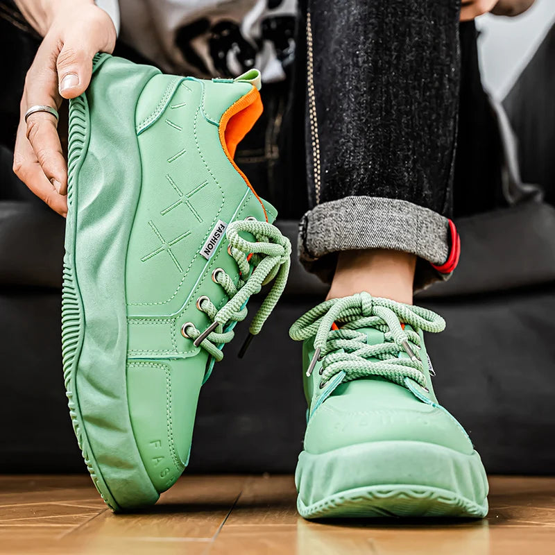 Zapatos informales con plataforma para hombre