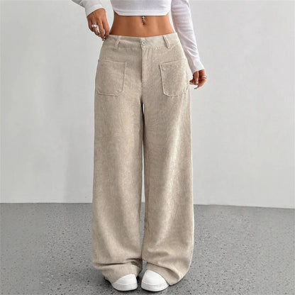 Pantalón de pana con piernas anchas