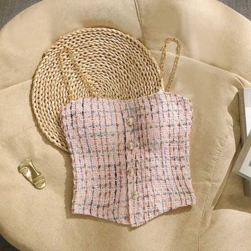 Chaleco estilo top con estampado