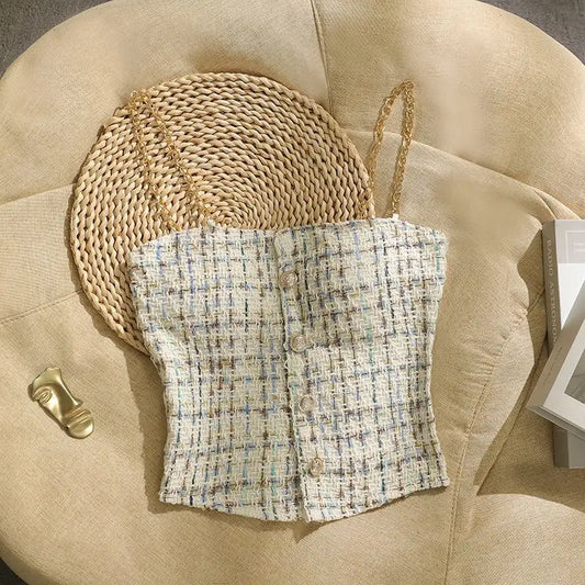 Chaleco estilo top con estampado