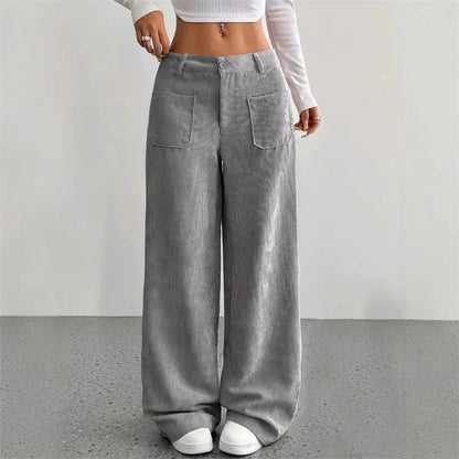 Pantalón de pana con piernas anchas