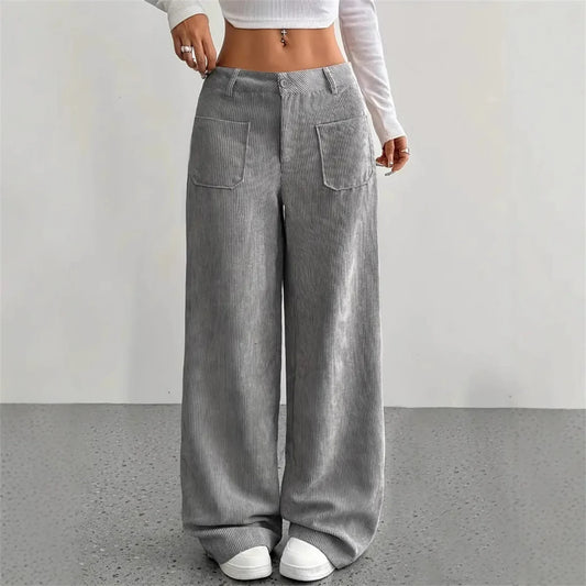 Pantalón de pana con piernas anchas