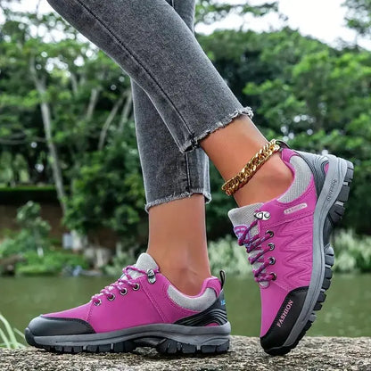 Zapatillas para montañismo antideslizante para mujer