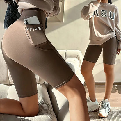 Pantalones cortos ajustados deportivos para mujer