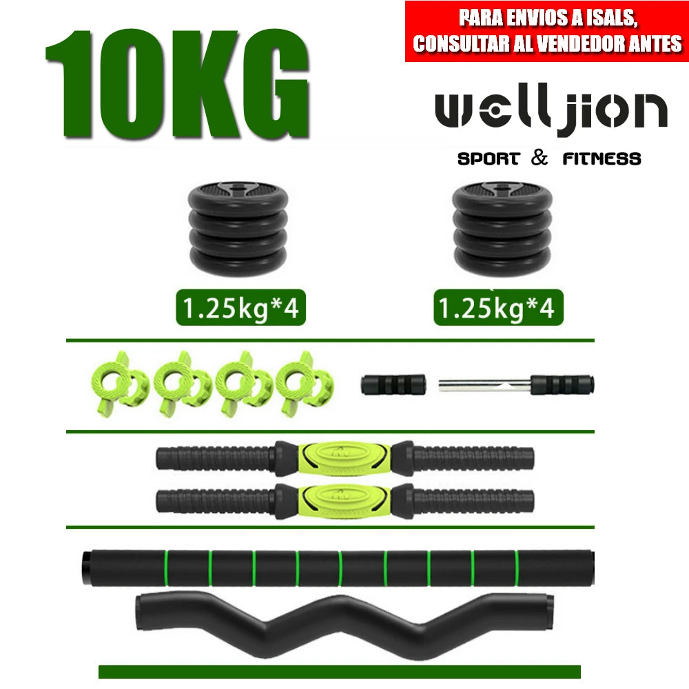Kit de mancuernas regulables (juego de 10 kg, 15 kg, 20 kg, 30 kg, 40 kg)