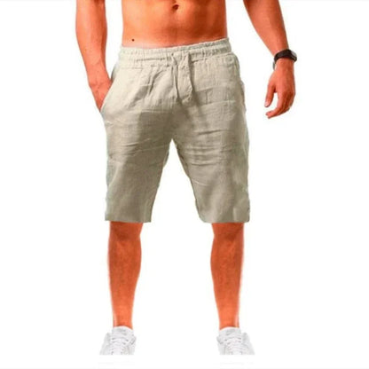 Pantalones holgados de algodón y lino para hombre